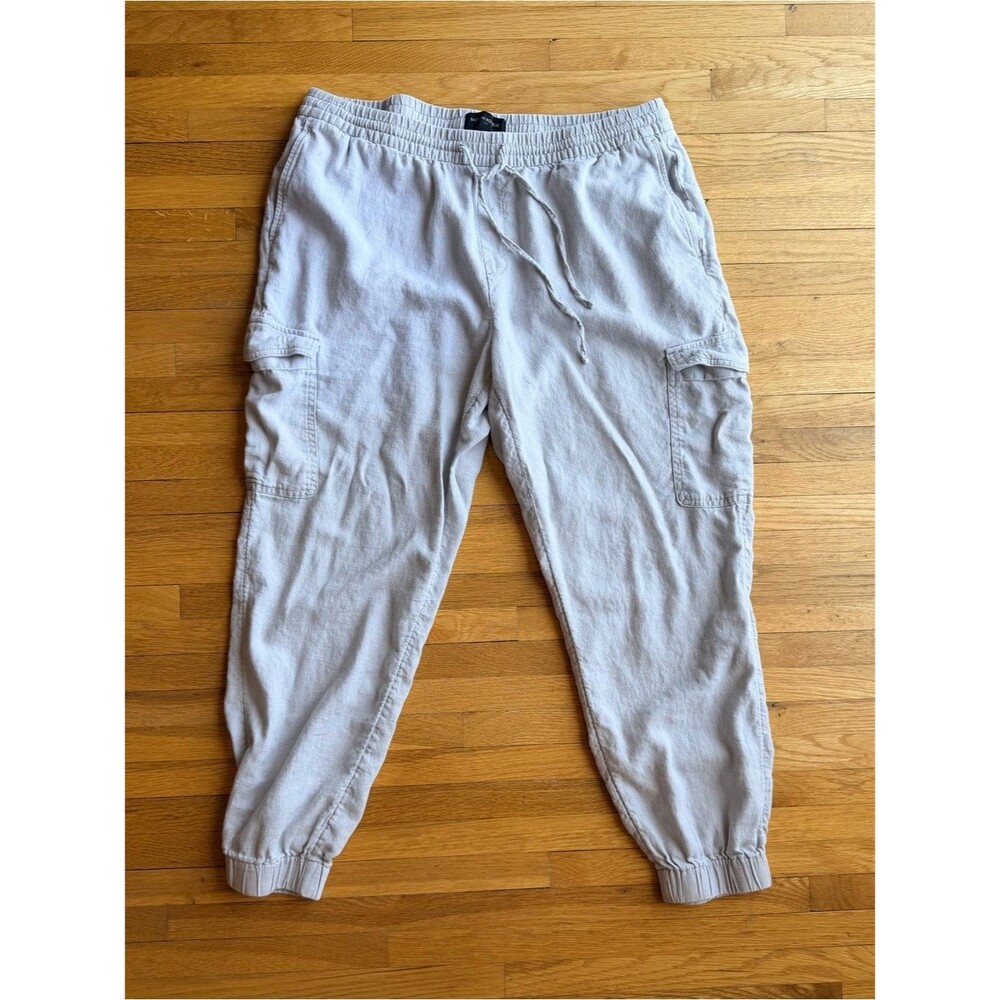 Banana Republic Linen Blend Jogger Style Pants Women’s L Euro Summer Chic Comfy